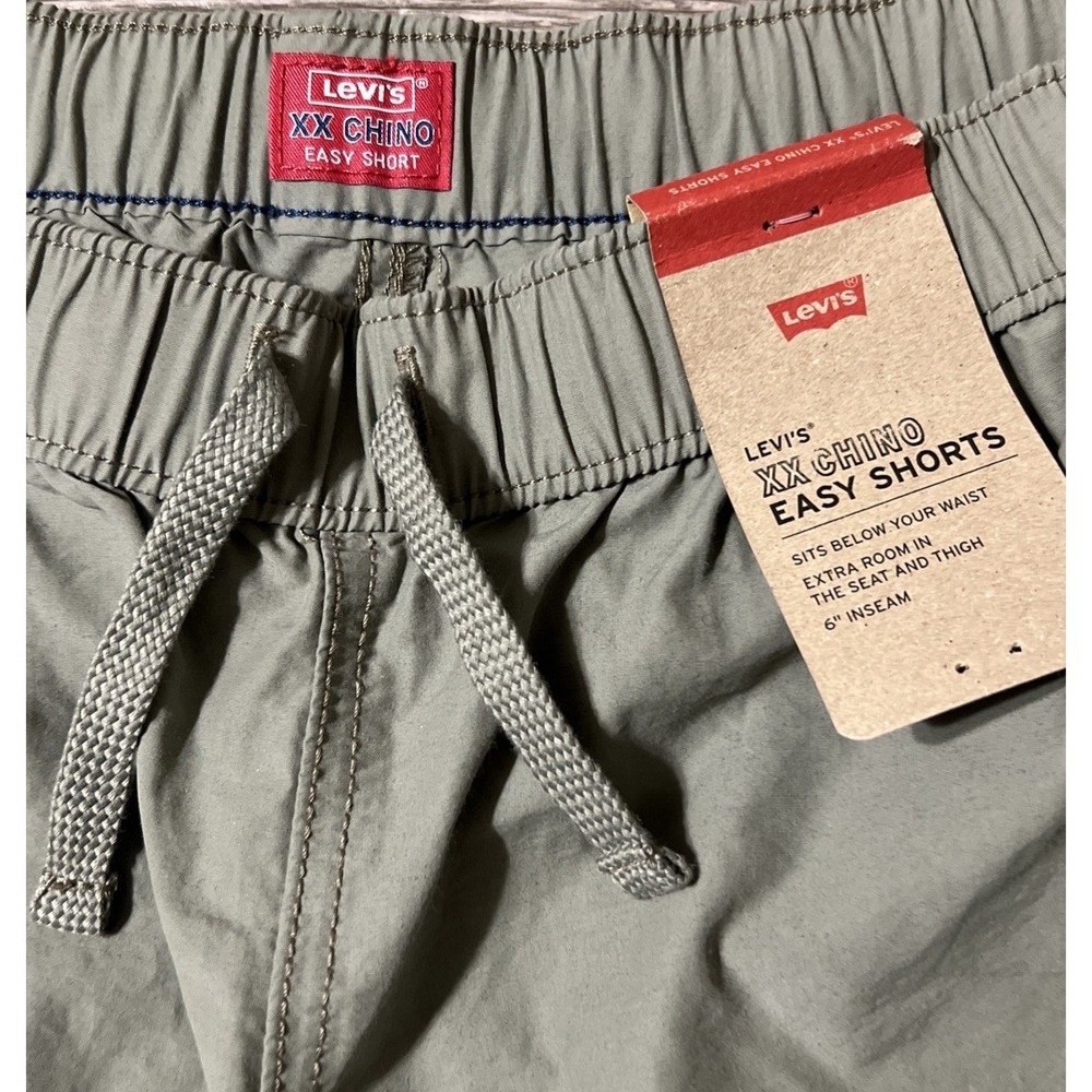 Levi's XX Chino Stretch Waist Drawstring Green Easy Shorts Men's Size XL (36x6)